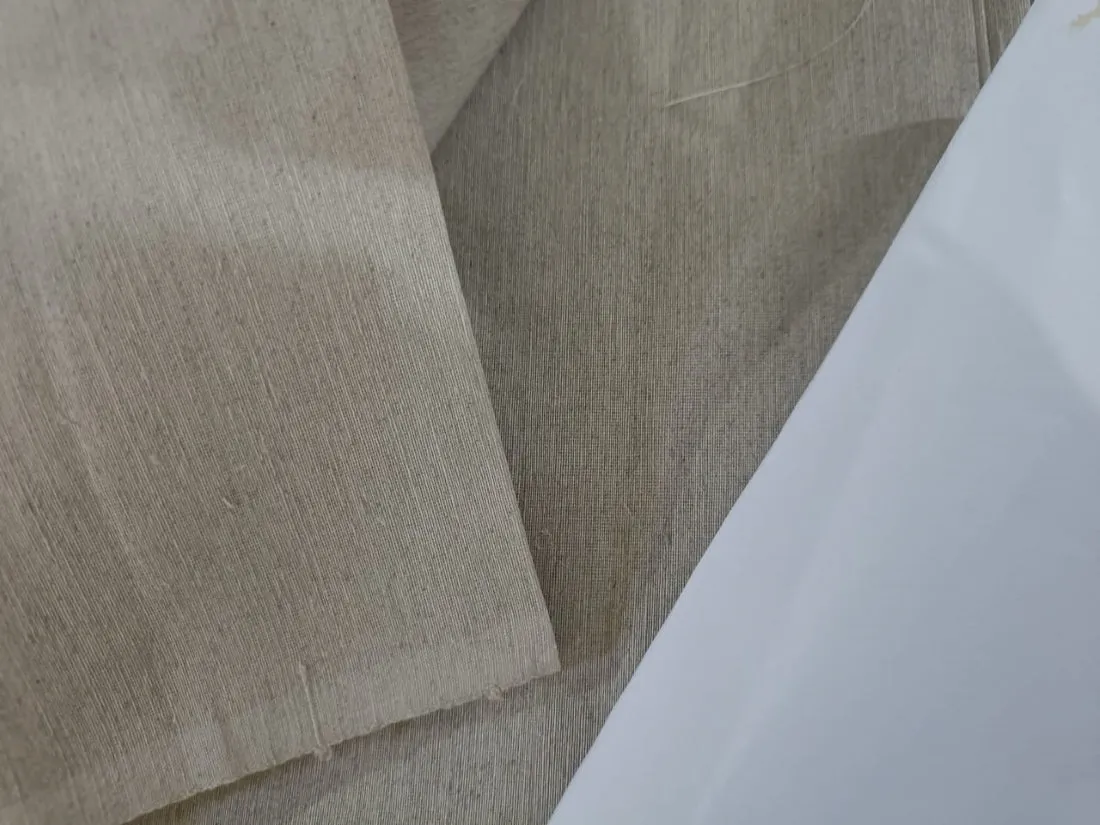 100% linen satin fabric natural cream 44" wide [12612]