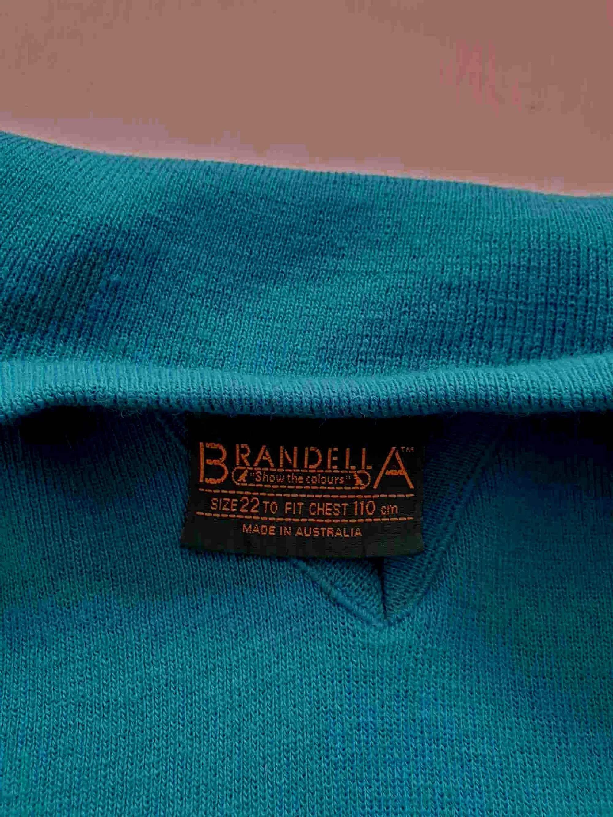 1970s Teal Wool Jumper by Brandella - XL
