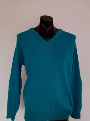 1970s Teal Wool Jumper by Brandella - XL