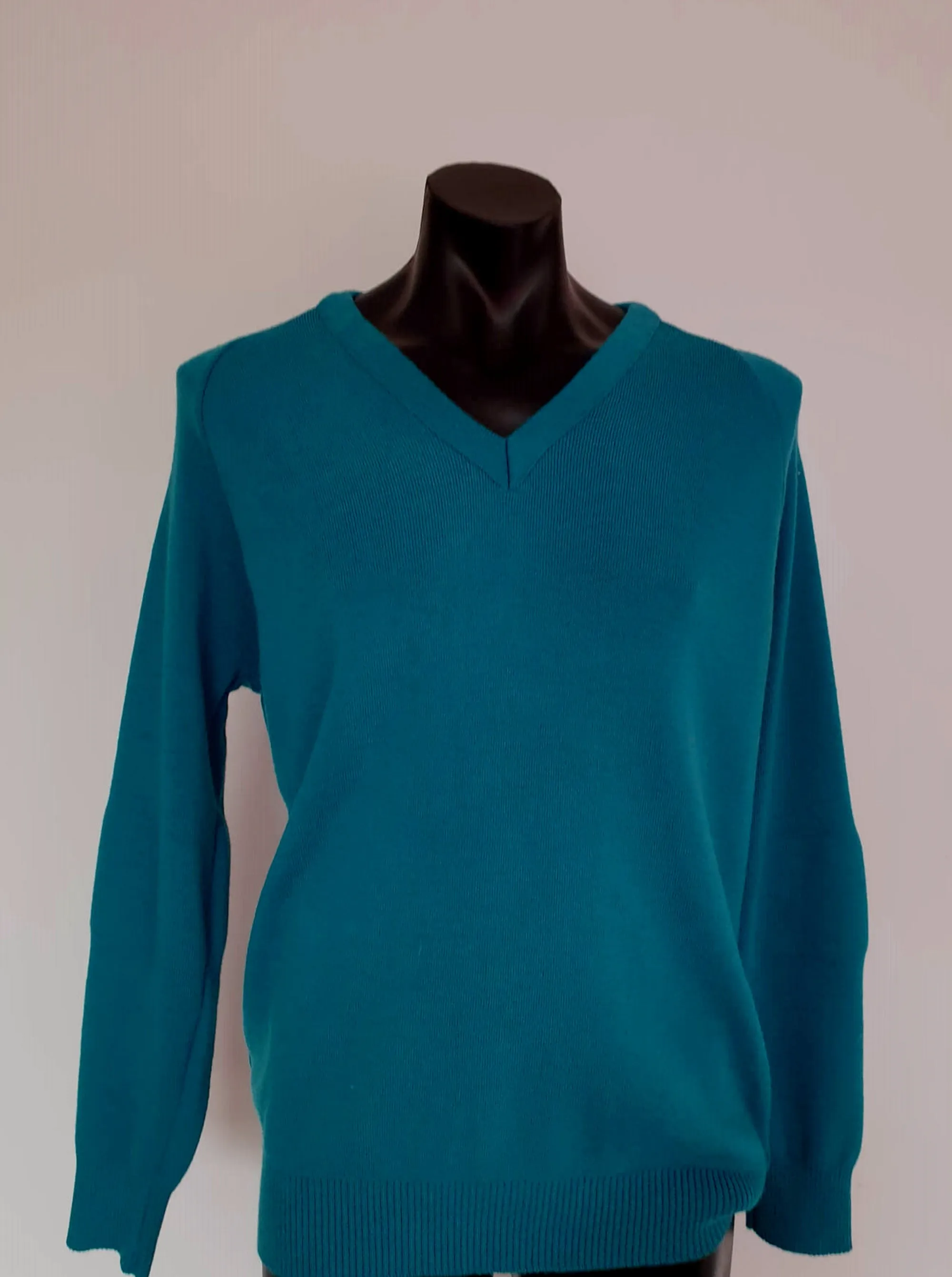 1970s Teal Wool Jumper by Brandella - XL
