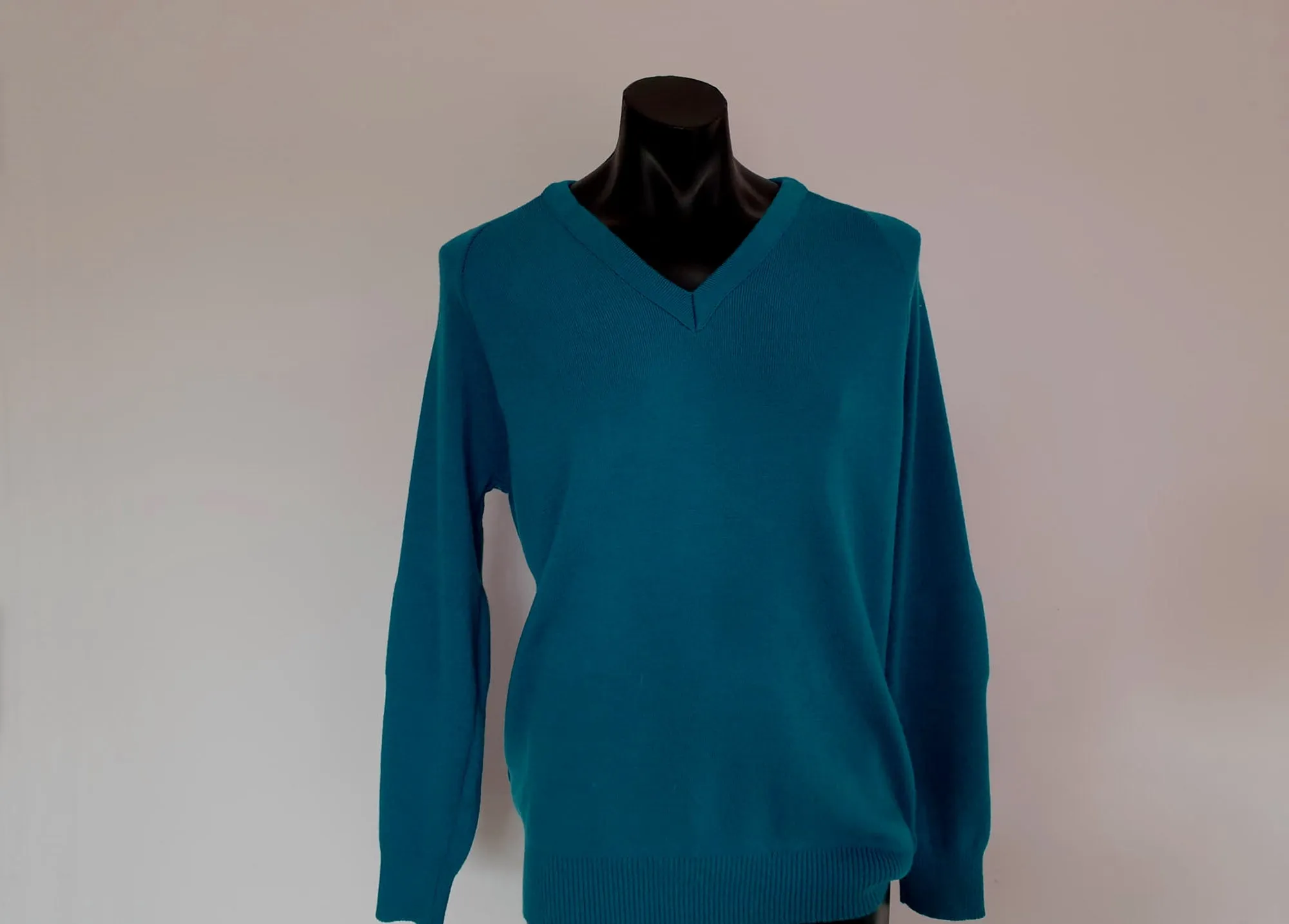 1970s Teal Wool Jumper by Brandella - XL