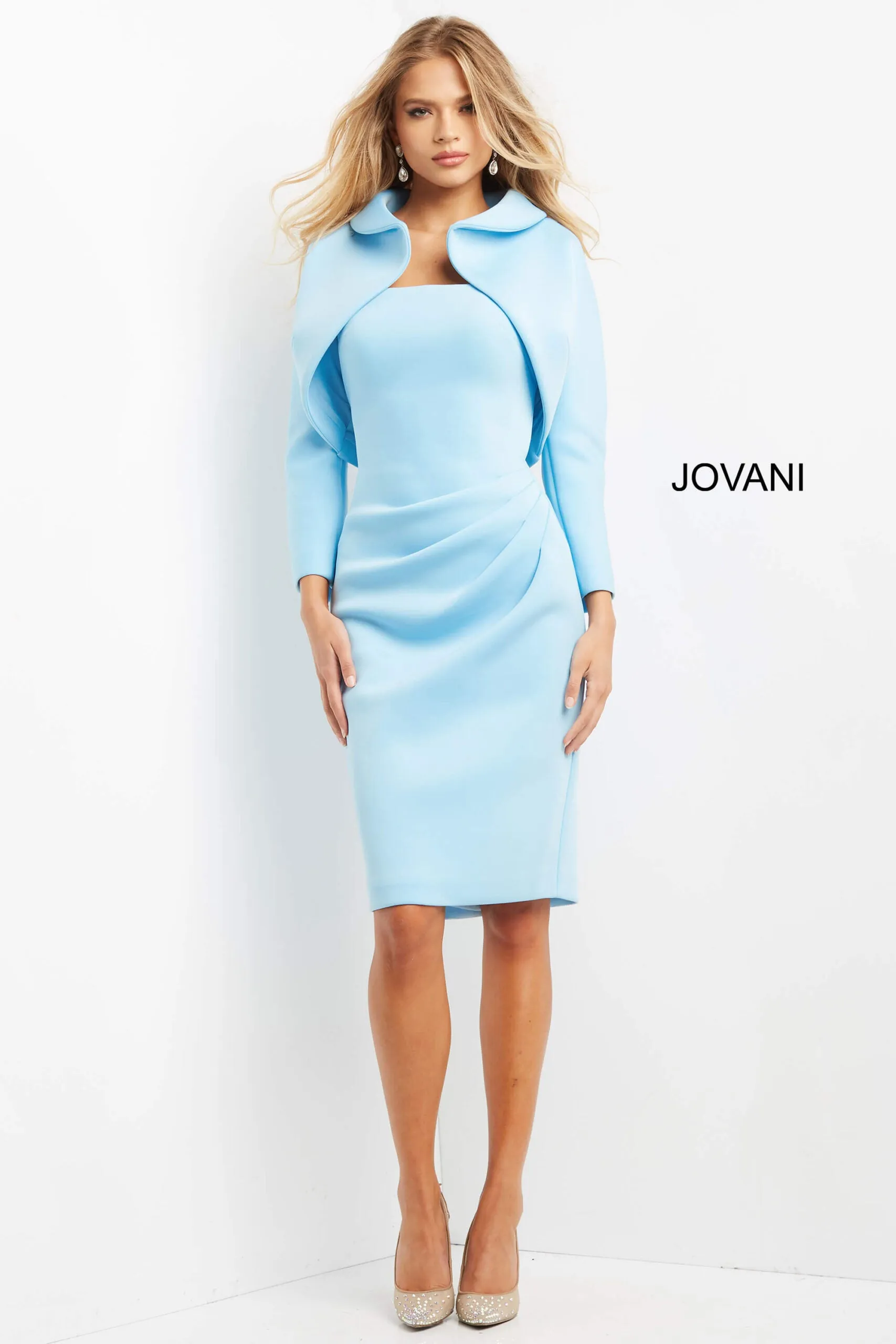 2-Piece Short Strapless Jacket Dress by Jovani 07556