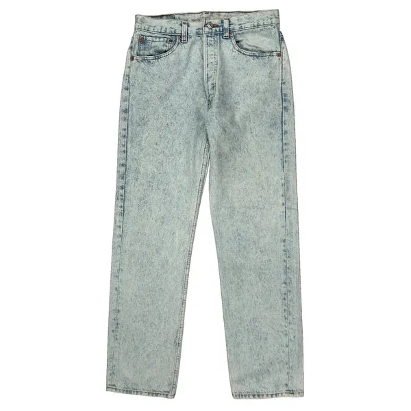 501 Levis Jeans - 29W UK 12 Acid Wash Cotton