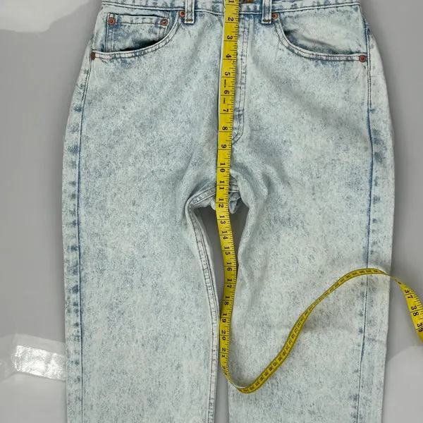 501 Levis Jeans - 29W UK 12 Acid Wash Cotton