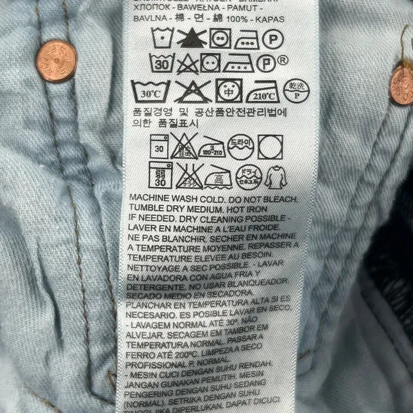501 Levis Jeans - 32W 29L Blue Cotton
