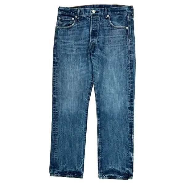 501 Levis Jeans - 32W 29L Blue Cotton