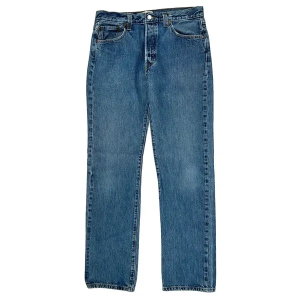 501 Levis Jeans - 32W 33L Blue Cotton