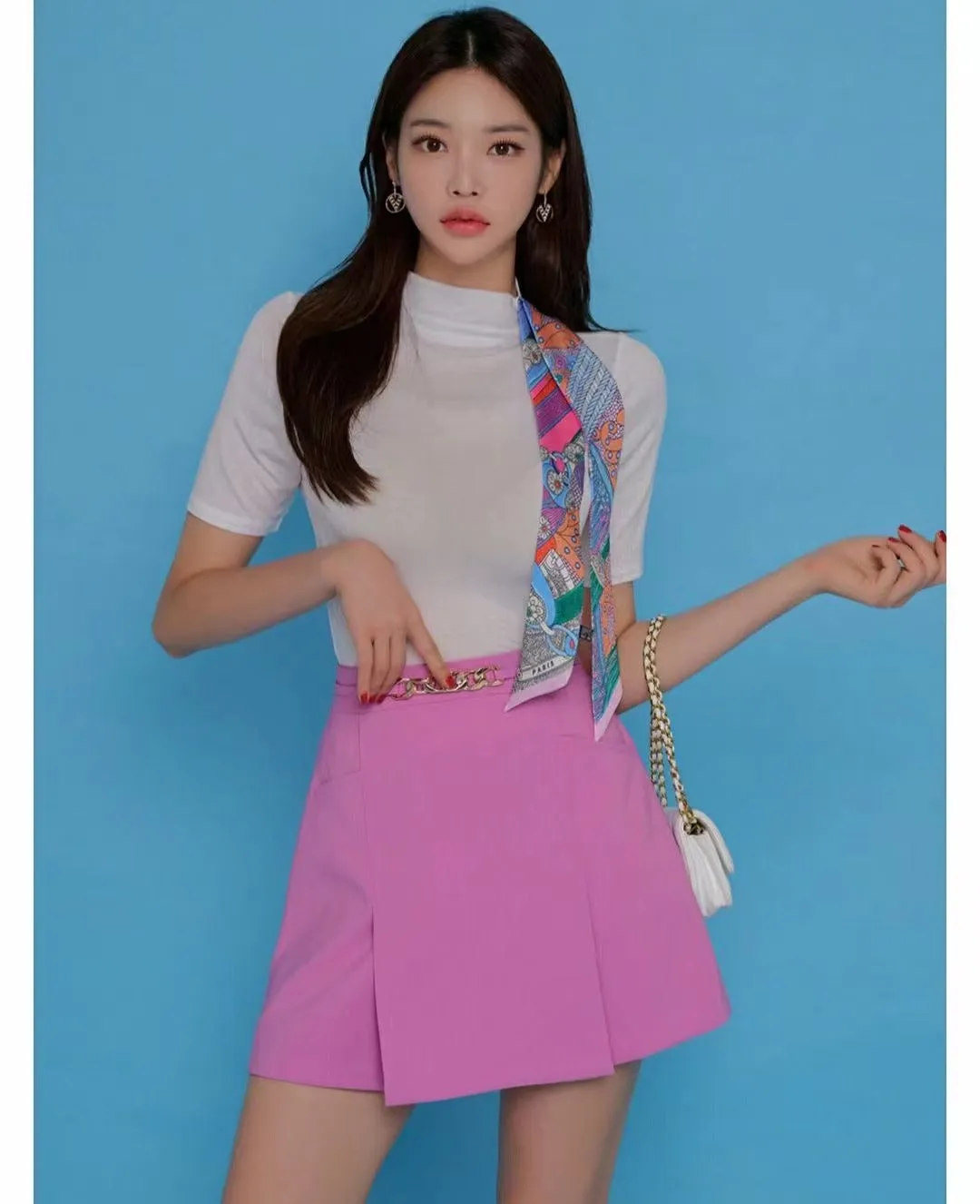 Basic Turtleneck Shortsleeves Stretchy Top