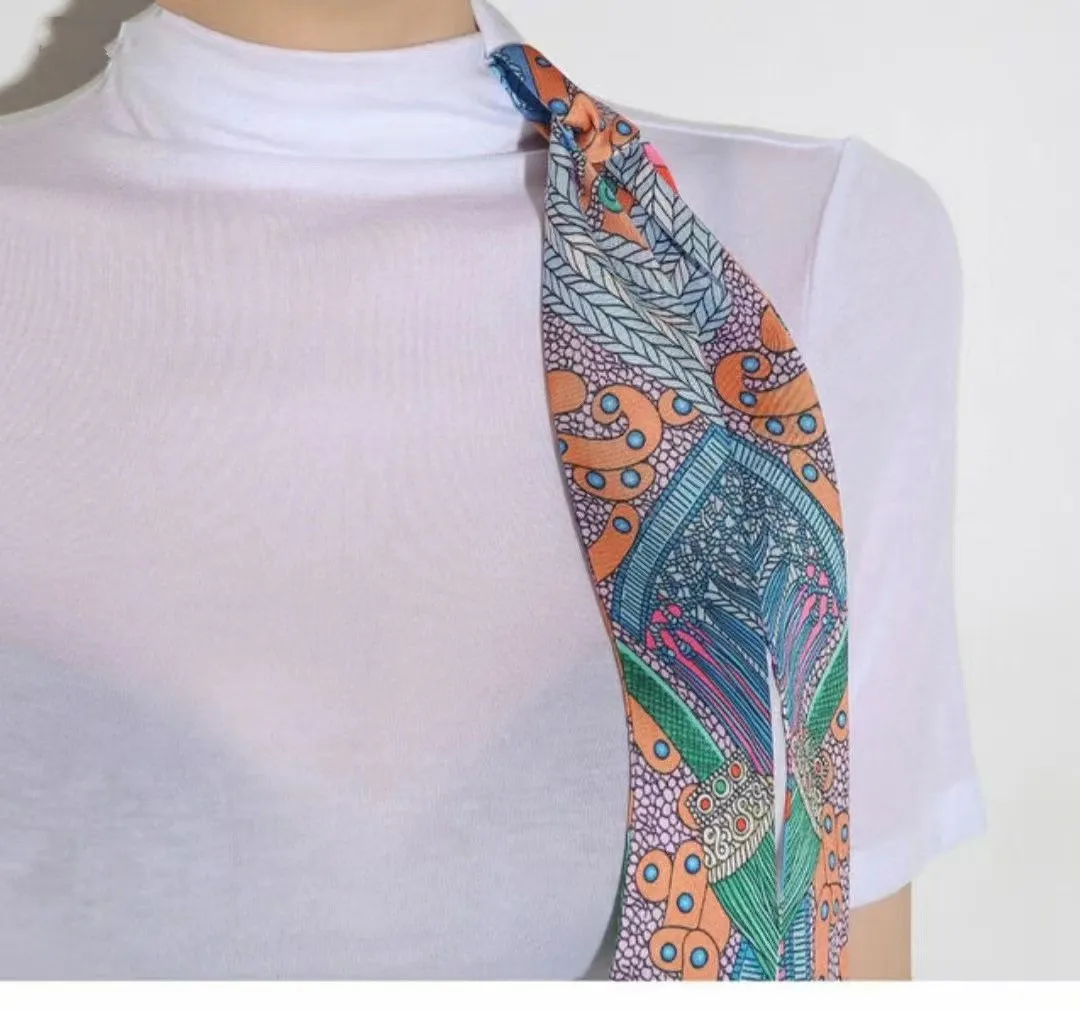 Basic Turtleneck Shortsleeves Stretchy Top