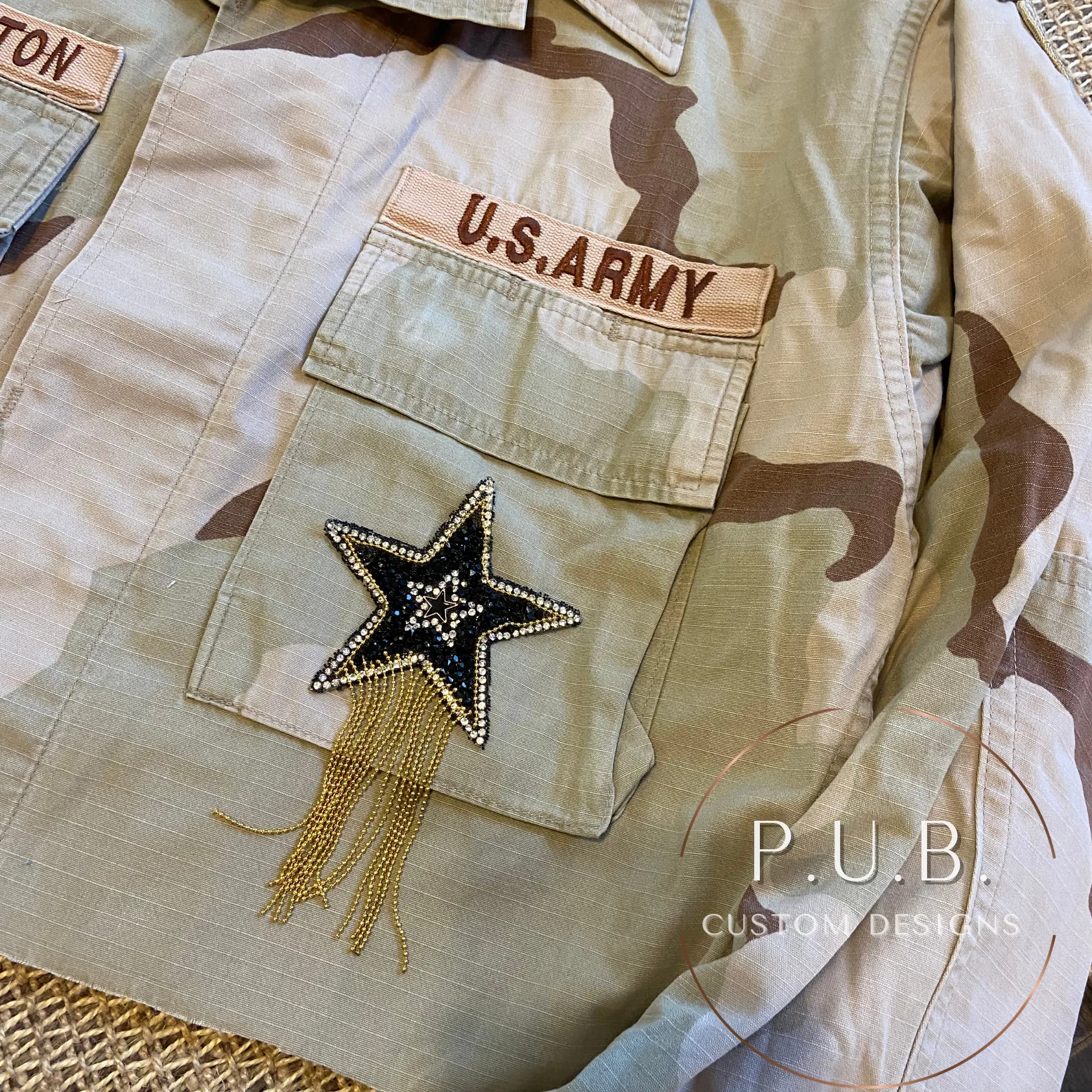BO$$Y Cropped Vintage Camo Jacket