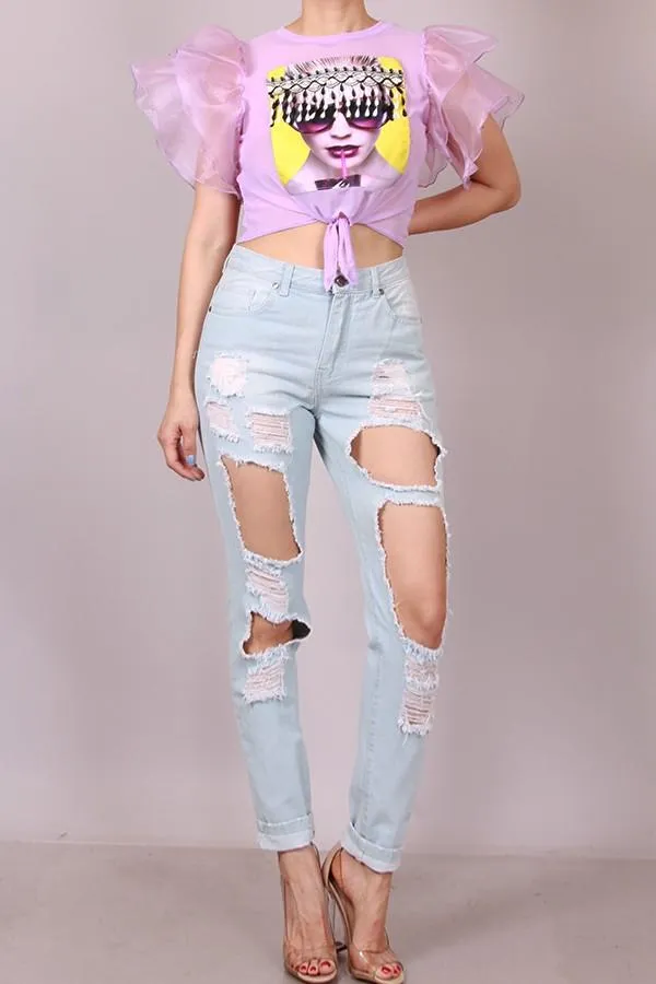 BOYFRIEND DISTRESSED JEANS