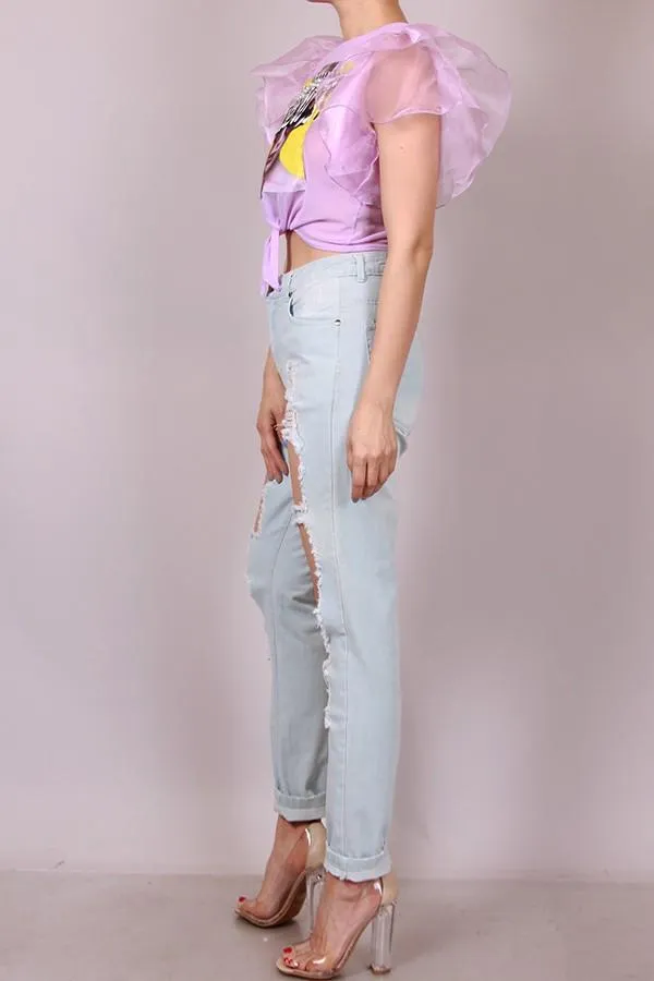 BOYFRIEND DISTRESSED JEANS