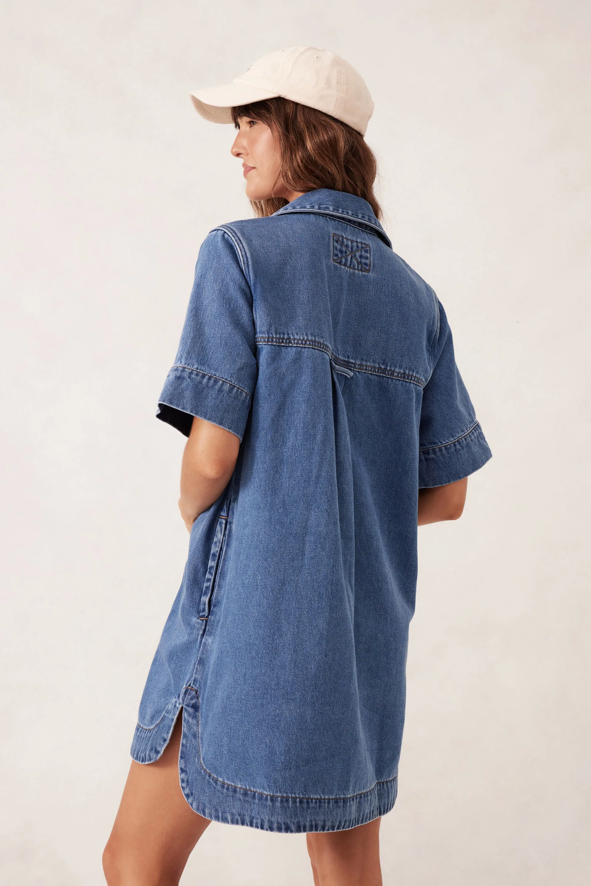 Ceres Life Relaxed Shirt Dress - Fresh Indigo