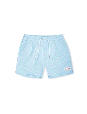 Classic Fit Seersucker Swim Sshorts Light Aqua