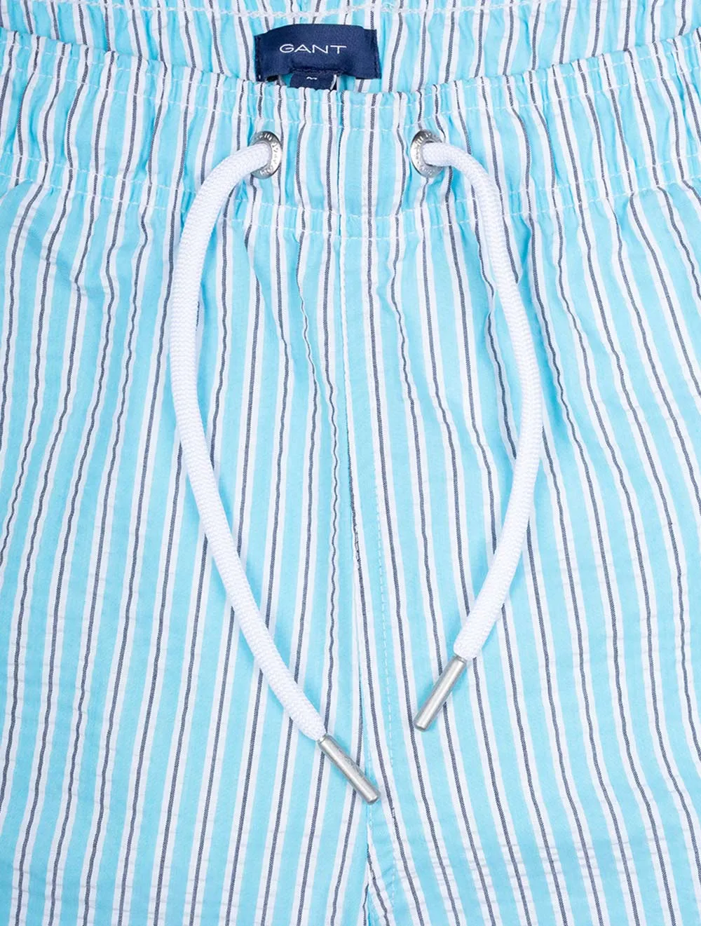 Classic Fit Seersucker Swim Sshorts Light Aqua