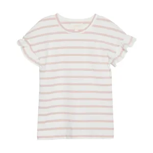 Creamie girls stripe short sleeve tee