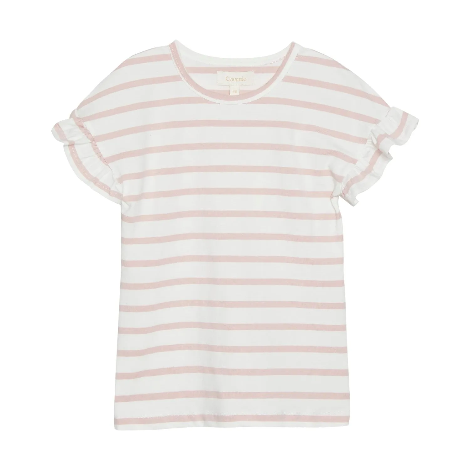 Creamie girls stripe short sleeve tee
