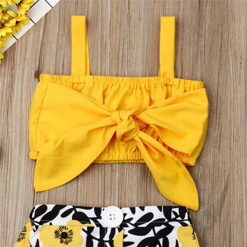 Cute Vest Tops and Flower Print Skirt