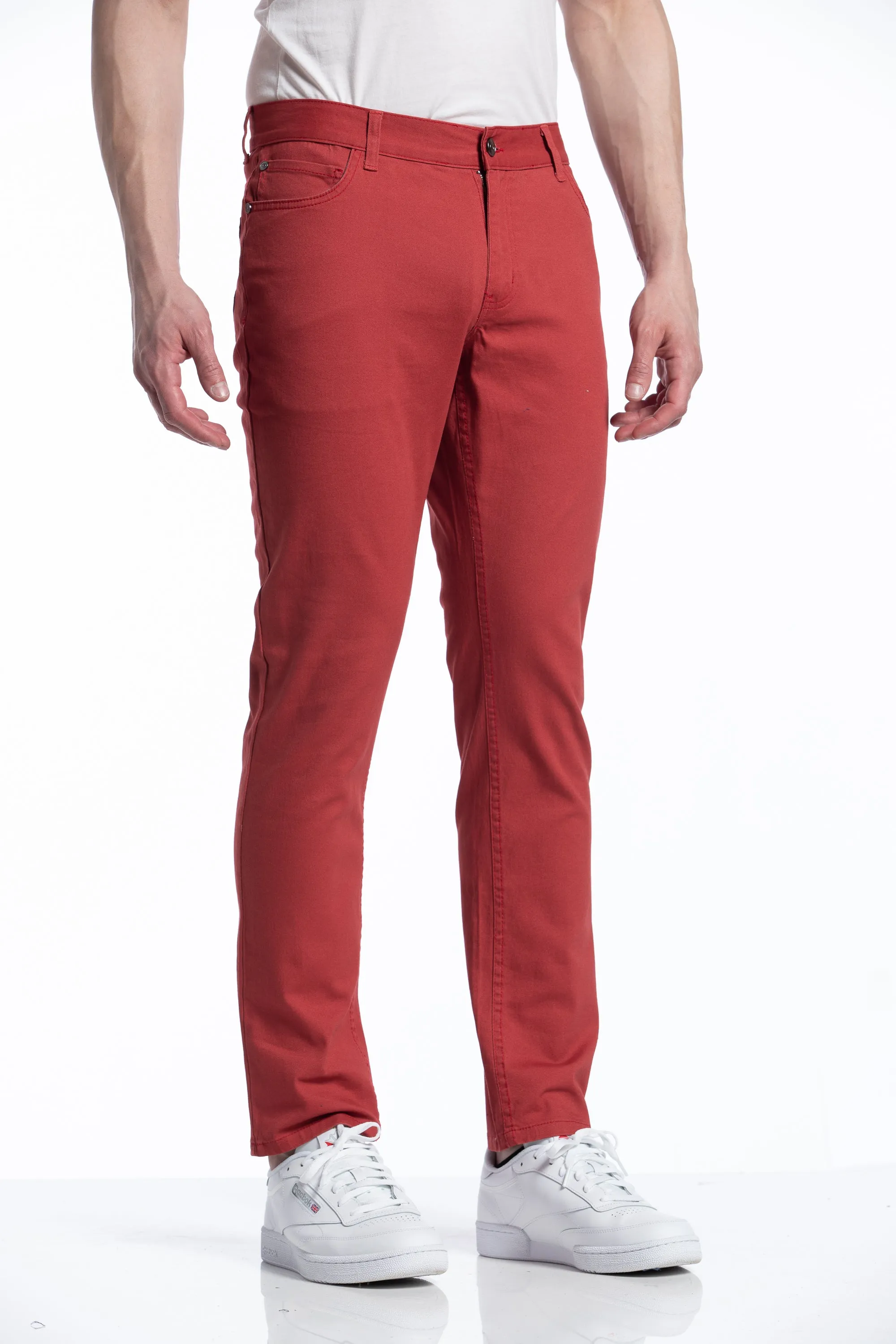 Dylan 5 Pocket Pant in Carmine Red