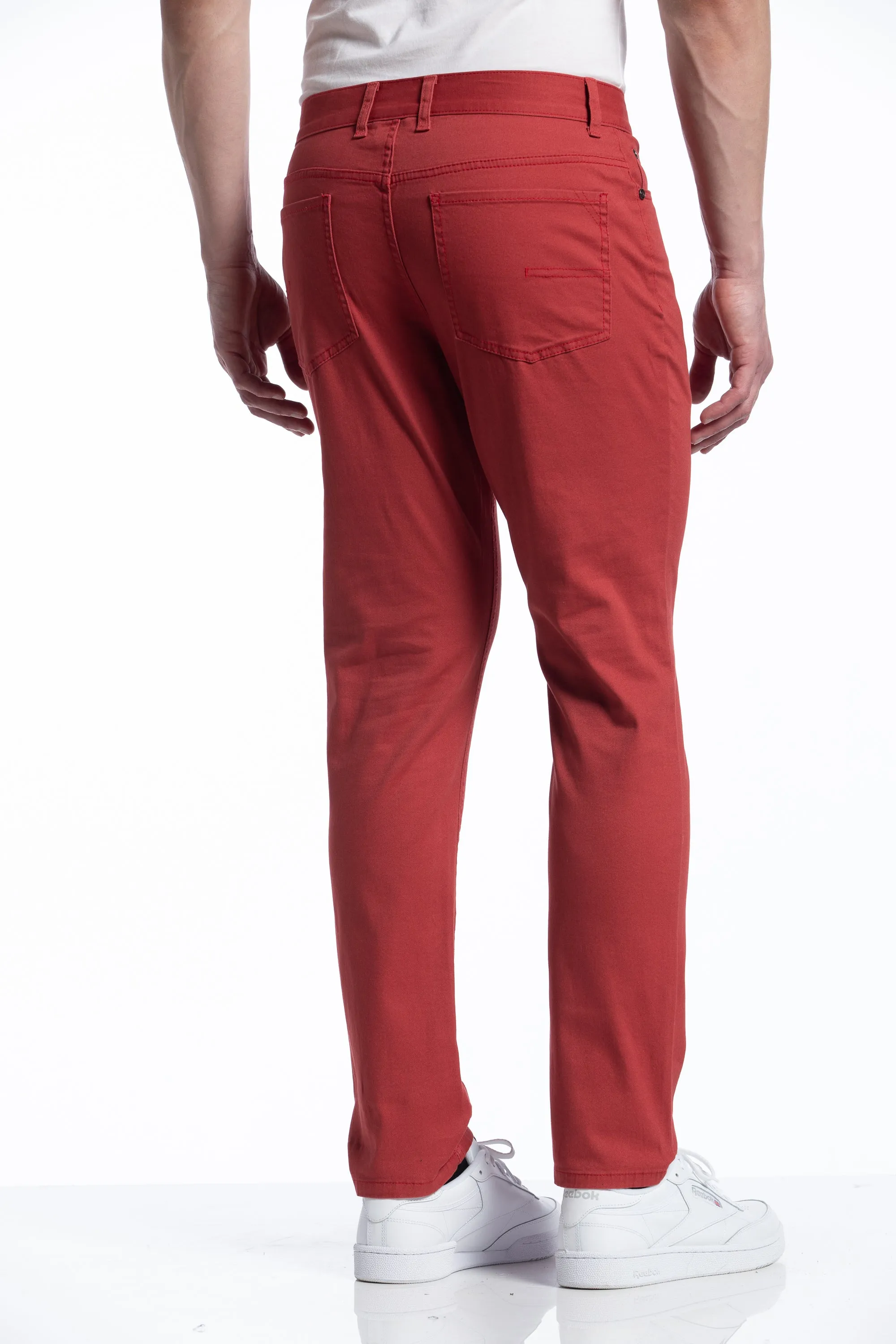 Dylan 5 Pocket Pant in Carmine Red