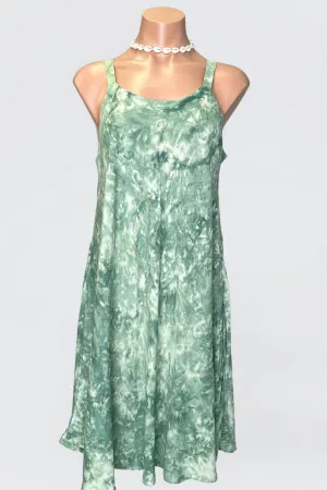 Go Girl Margo Wide Strap Tie Dye Dress Coral S