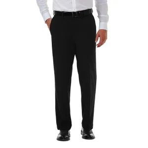Haggar Mens Classic fit Dress Pants 48 / 29 Black Solid