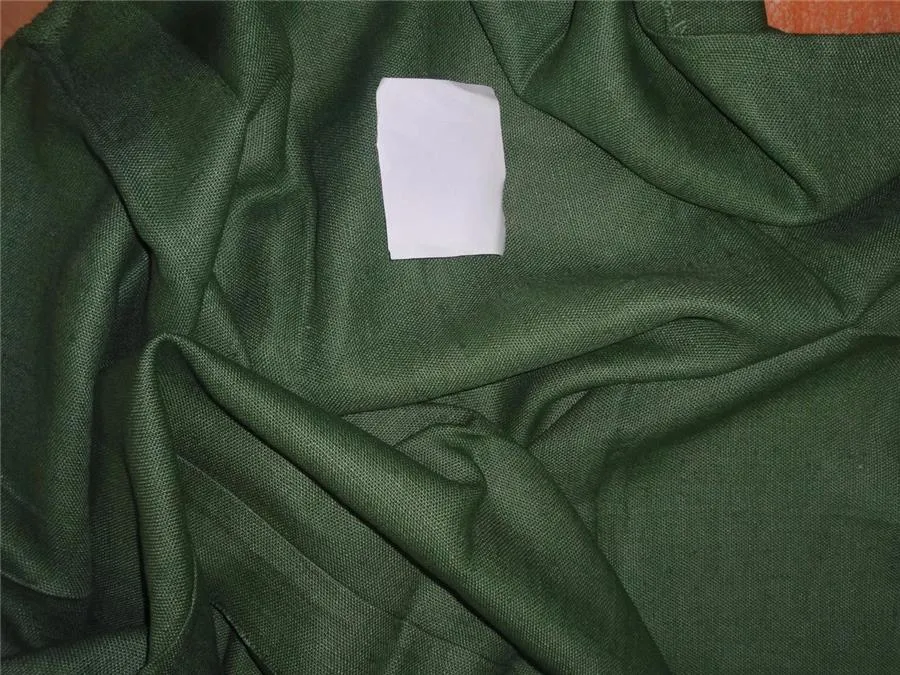 Heavy Linen Dark Green Color Fabric 58&quot; Cut Length of 1.40 yards