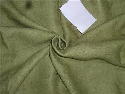 Heavy Linen Henna Green Color Fabric 58" WIDE