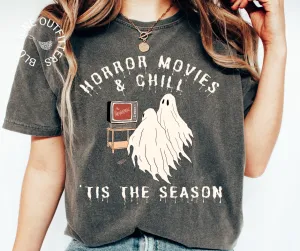 Horror Movies & Chill | Comfort Colors Halloween Tee
