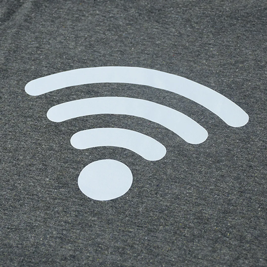 Jupiter Men's Oversized Off Shoulder Wifi Print Tee Shirt
