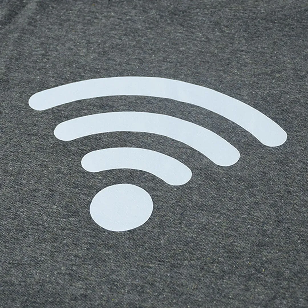 Jupiter Men's Oversized Off Shoulder Wifi Print Tee Shirt