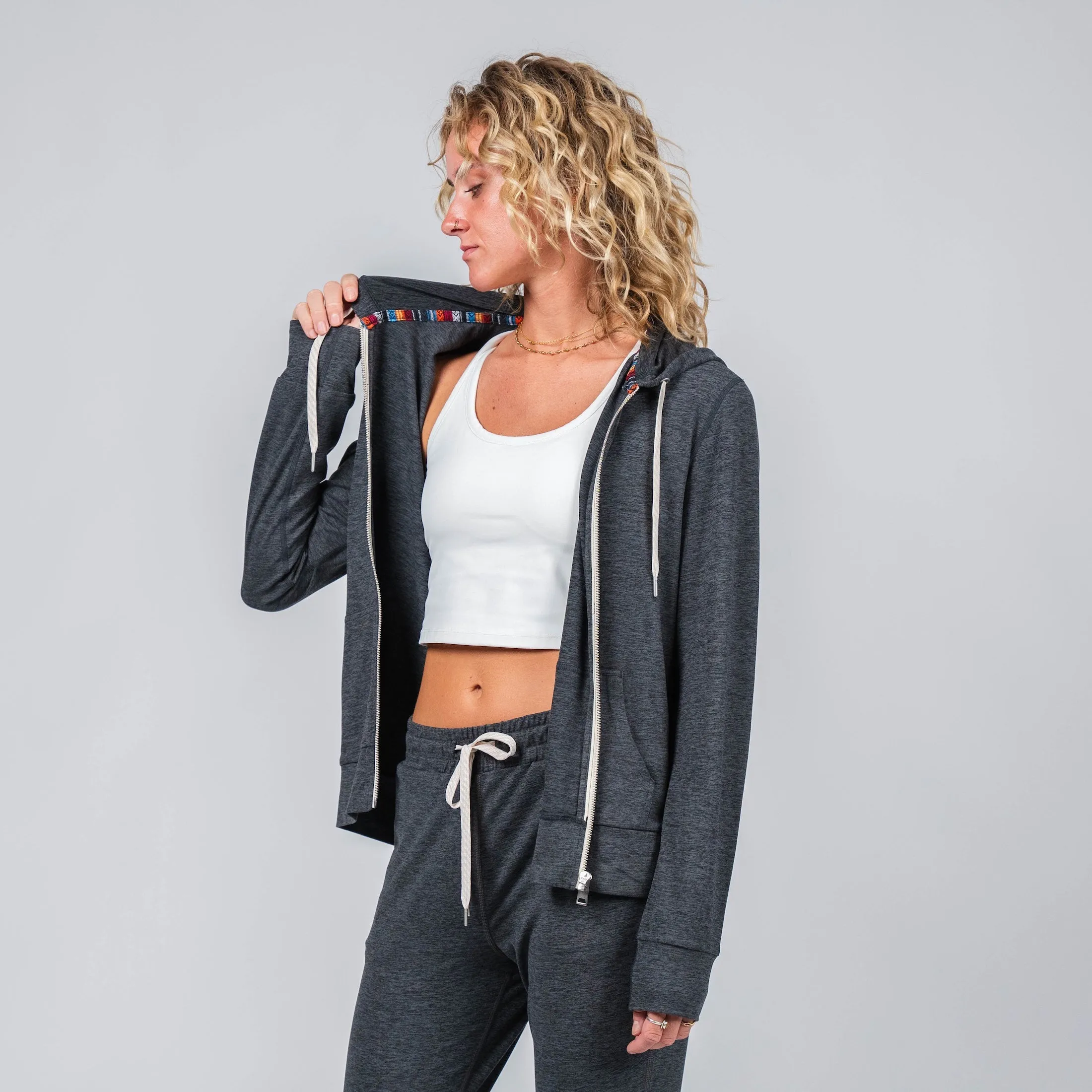 Kozie Zip-Hoodie - Charcoal
