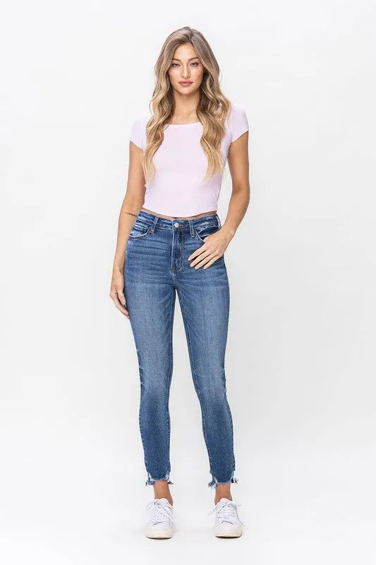 Lovervet HR Distressed Hem Skinny Jeans