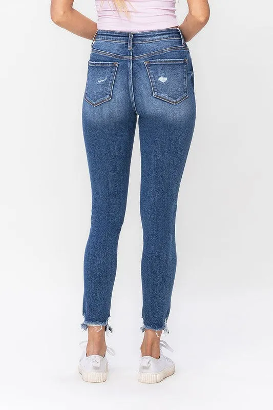 Lovervet HR Distressed Hem Skinny Jeans