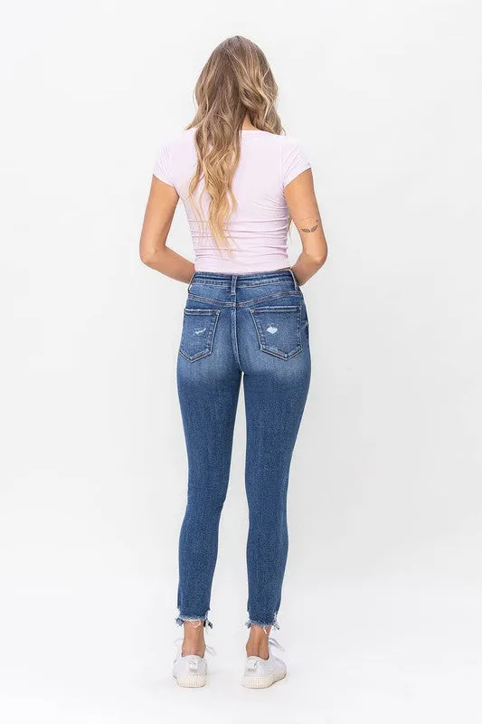 Lovervet HR Distressed Hem Skinny Jeans