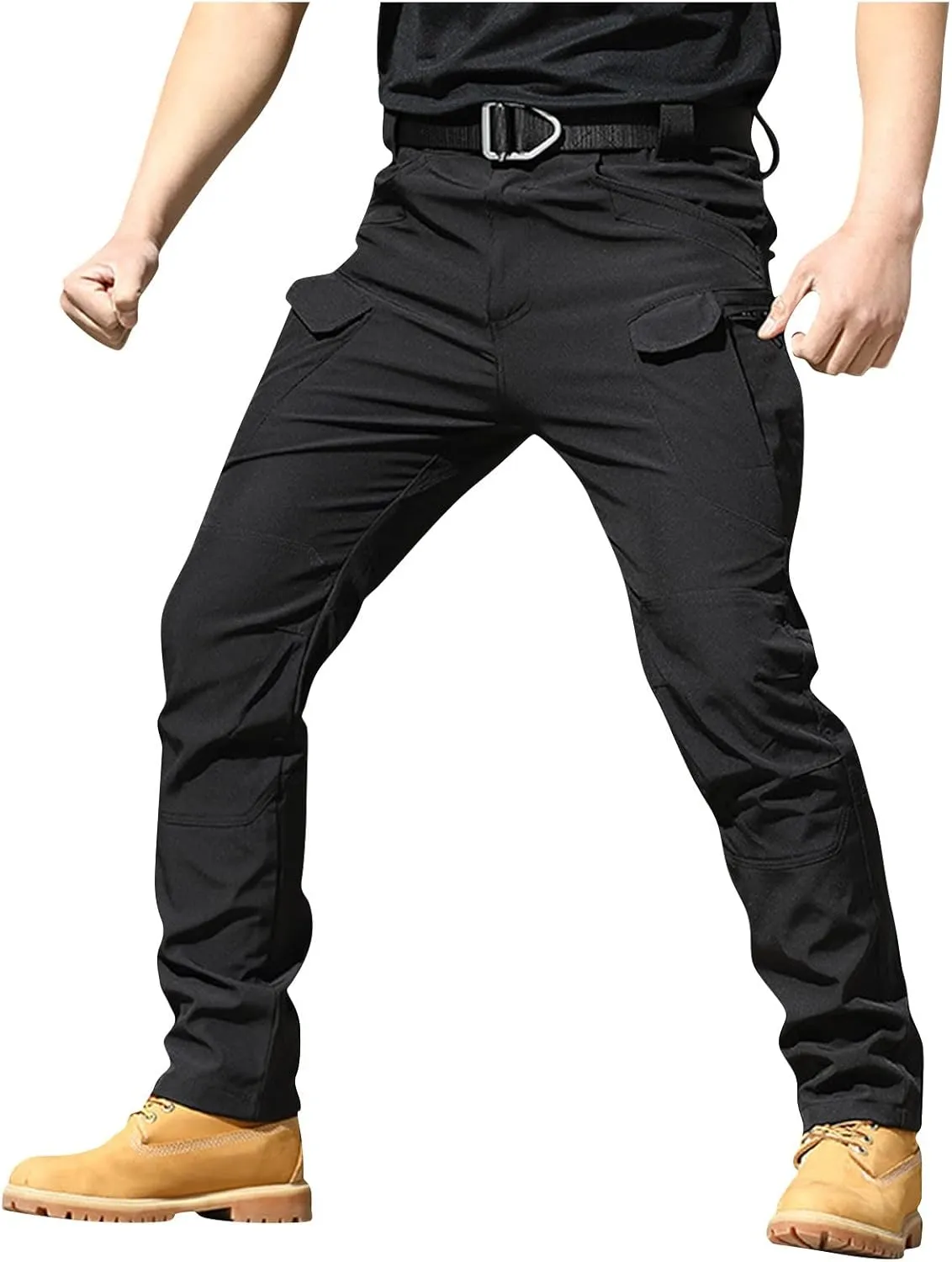 Mens Tactical Pants Stretch Work Pants Construction Hiking Cargo Pant Ripstop Water Resistant Trousers Multi Pockets