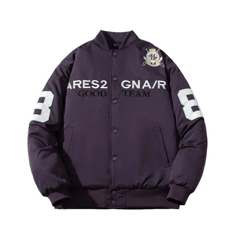 Mens Vintage Jackets Embroidered Baseball Suit Motorcycle Suit Flight Jacket