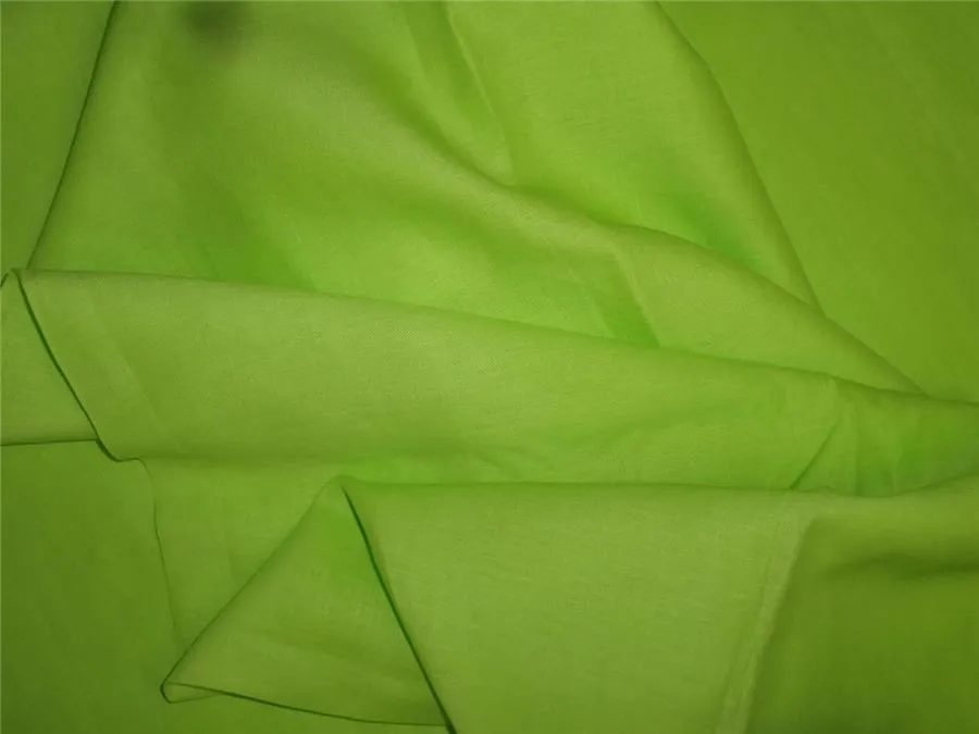 Neon Green Color Linen Fabric 58&quot;
