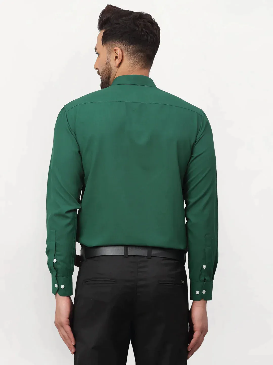 Olive Men'S Solid Formal Shirts
