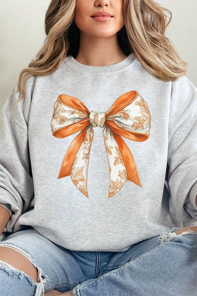 Orange Chinoiserie Bow Unisex NuBlend Crew Sweatshirt