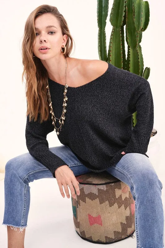 Oversized Stretchy Lightweight Knit Sweater