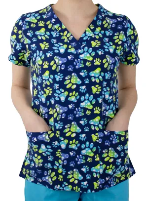 Paw Some Printed V-Neck Top