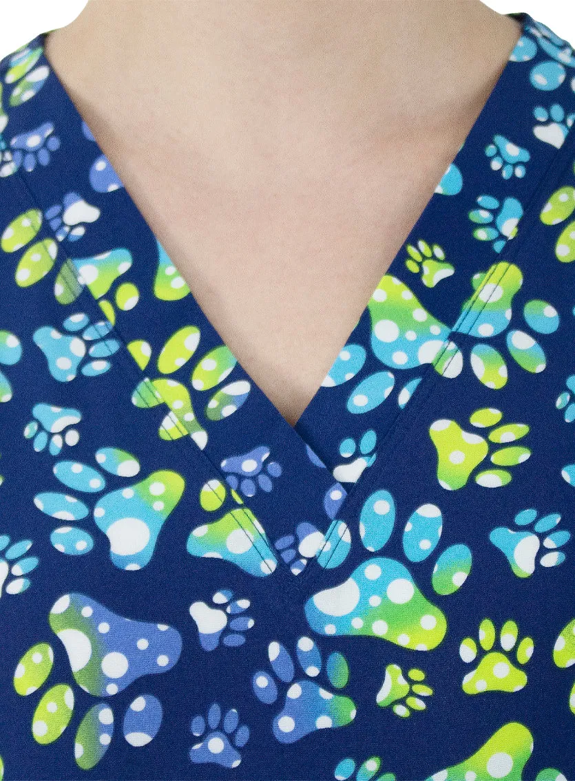 Paw Some Printed V-Neck Top