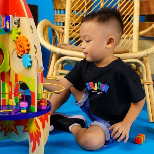 RRJ Children's Basic Tees for Kids Regular Fitting Boys Kids t-Shirt Trendy fashion Casual Top T-shirt for Boys Kids 156633-U (Black)