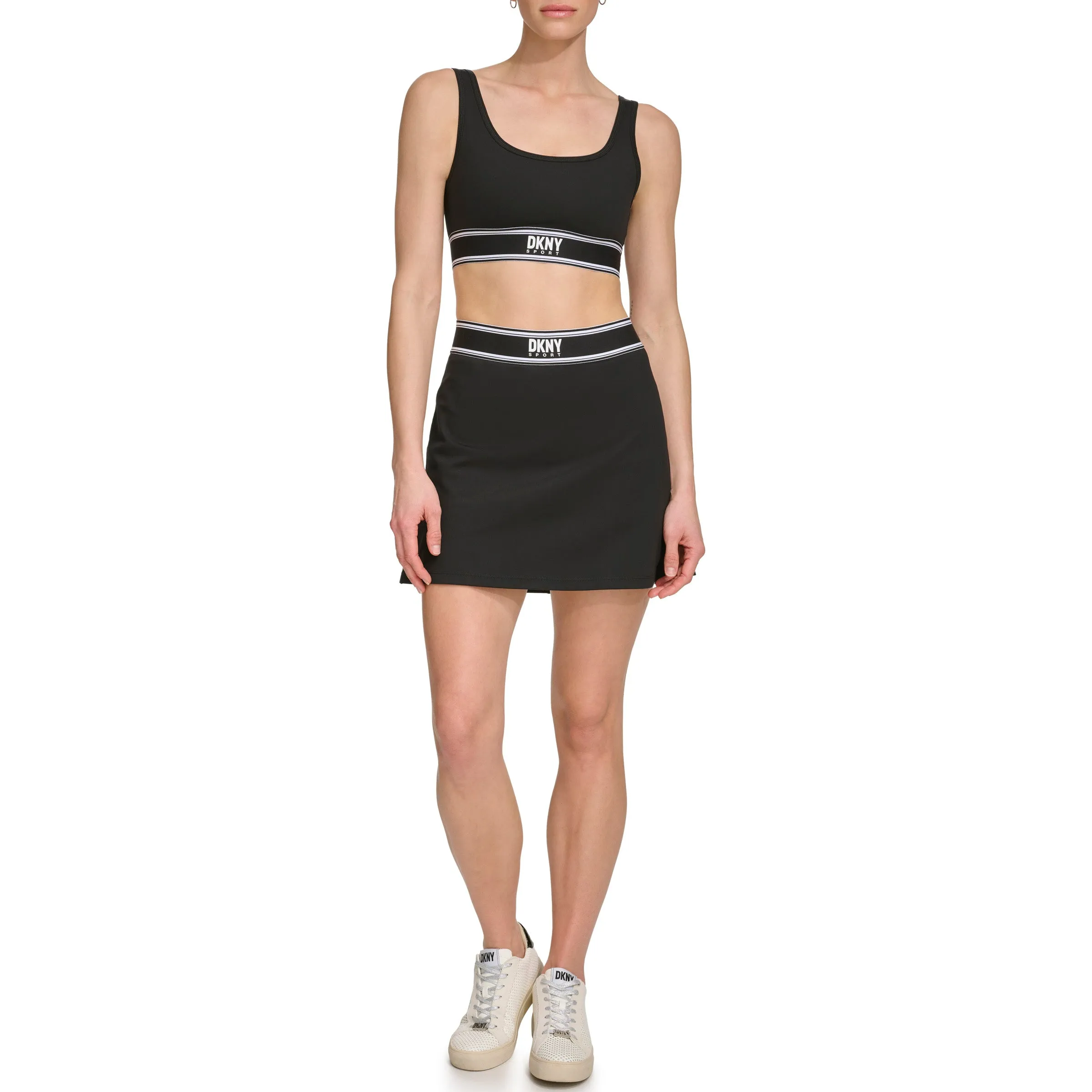 Square Neck Bralette With Logo