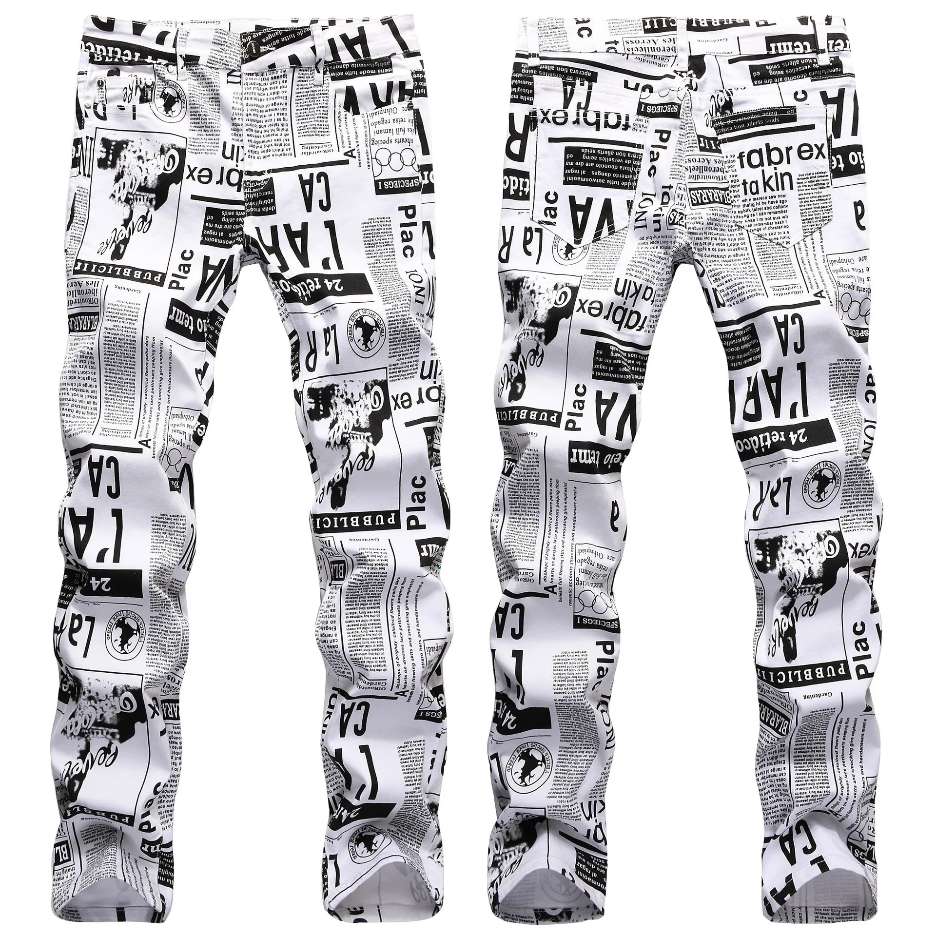 Statement print casual street jeans
