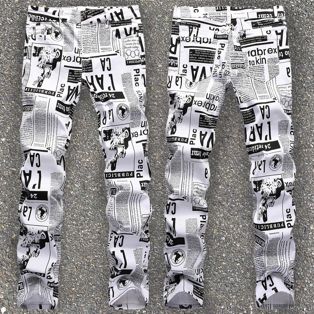 Statement print casual street jeans