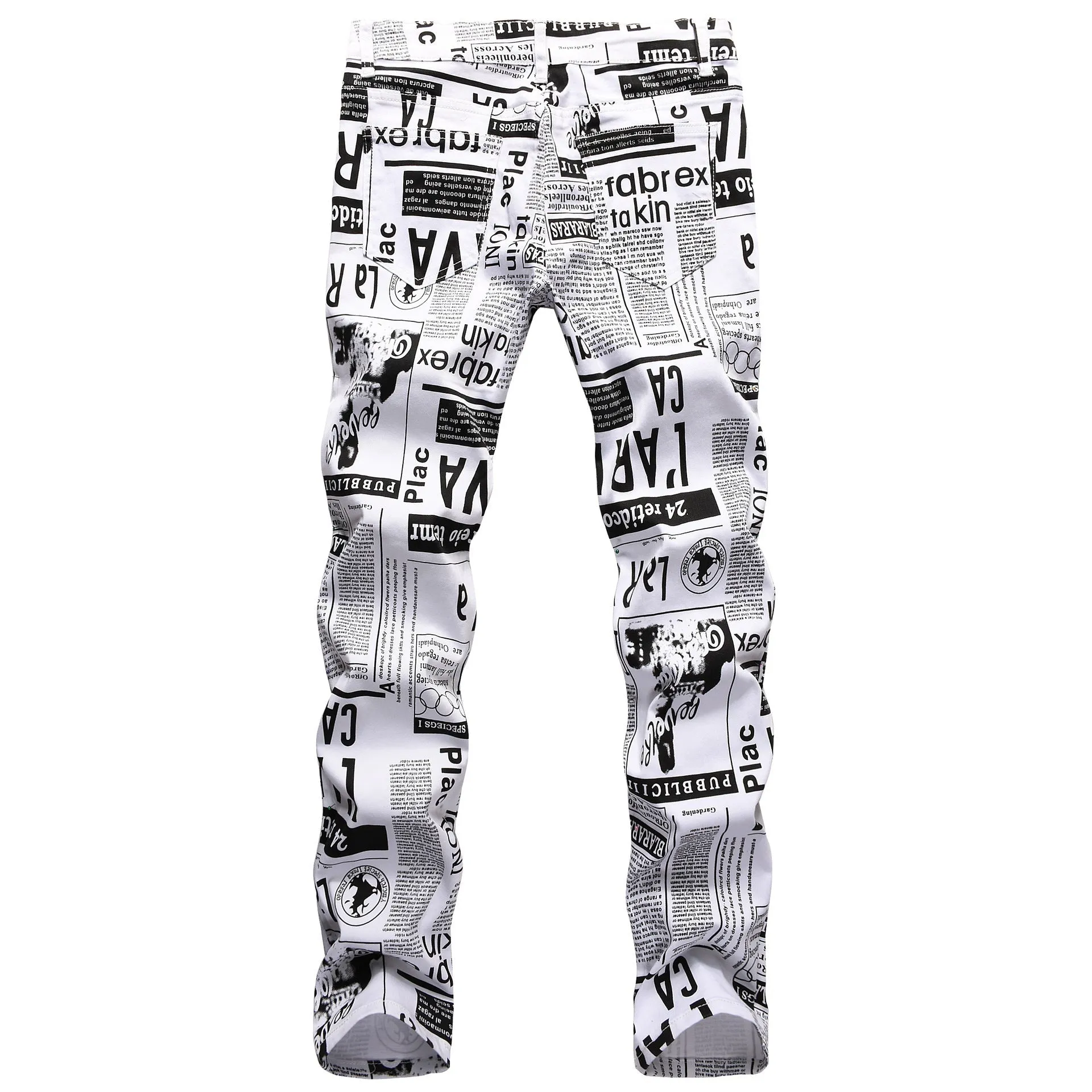 Statement print casual street jeans