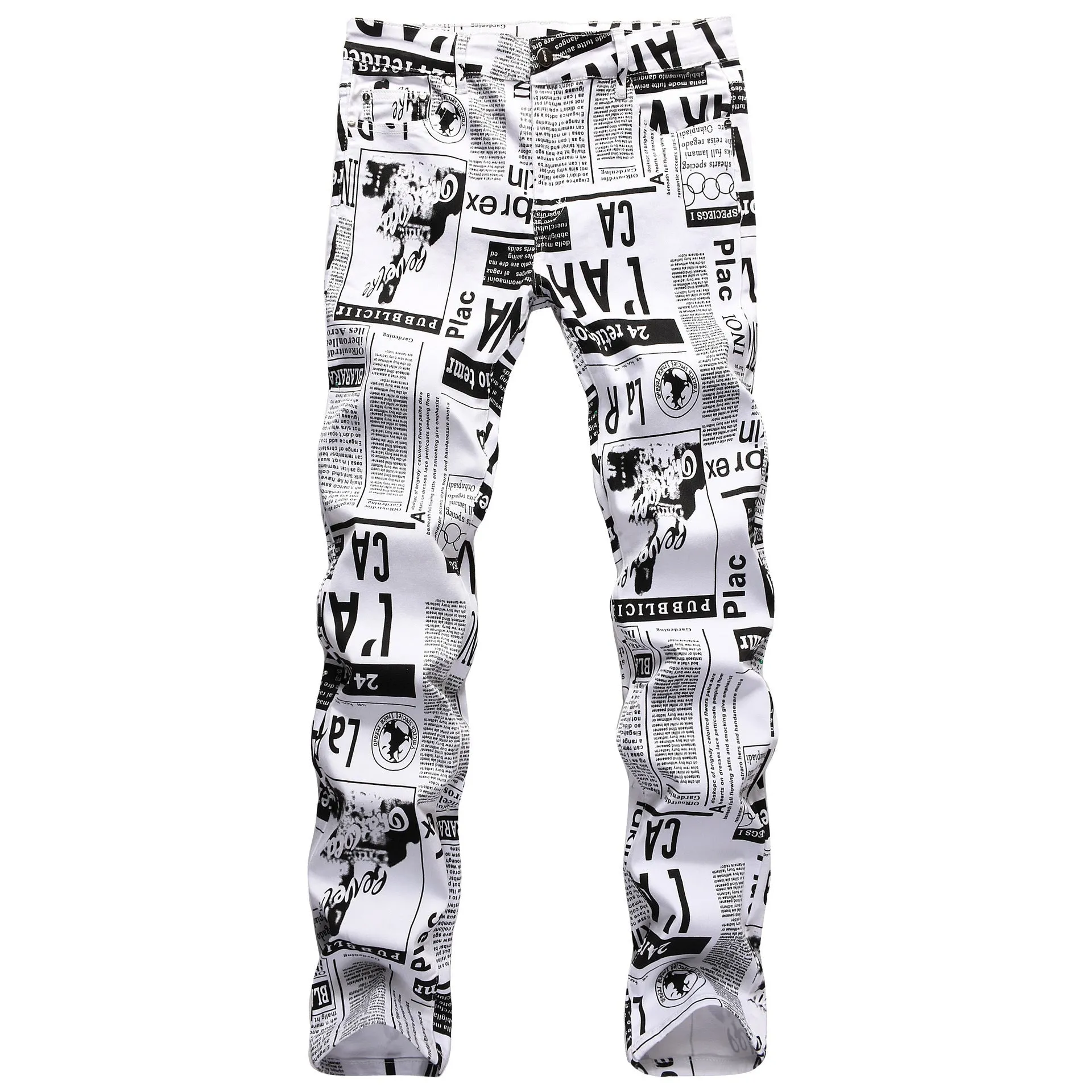 Statement print casual street jeans
