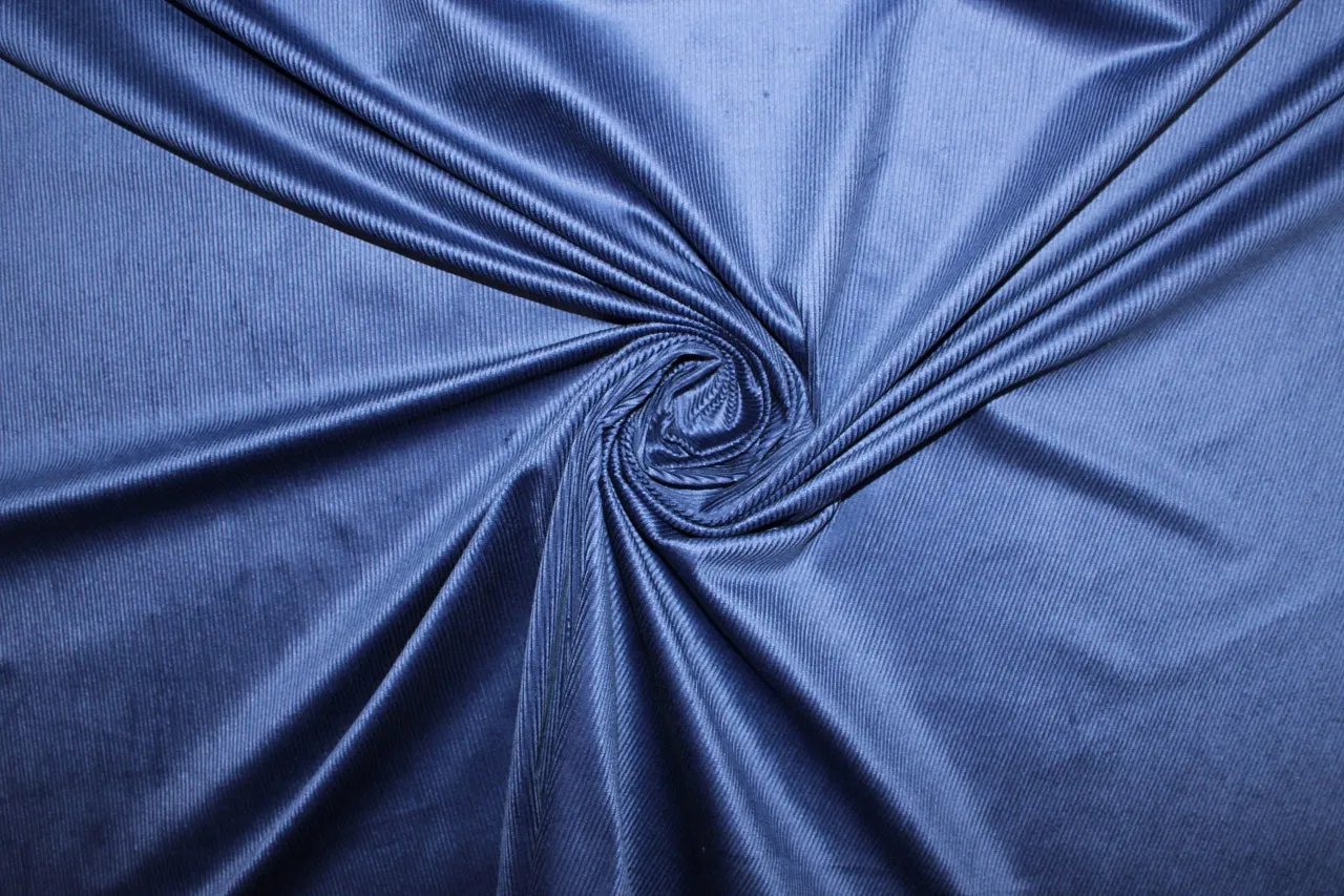 Stretch Medium Wale Corduroy - True Blue